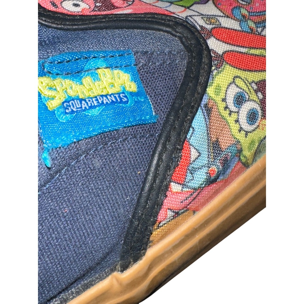 Ground Up SpongeBob SquarePants men Slip On Sneakers Navy Character Print Sz 13 - Picture 10 of 11